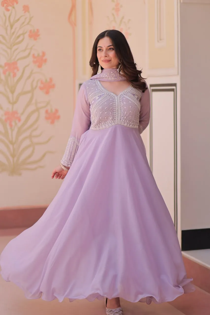 Beautiful Mohini 9313 Georgette Embroidery Work Festival Gown Wholesale Surat 2026