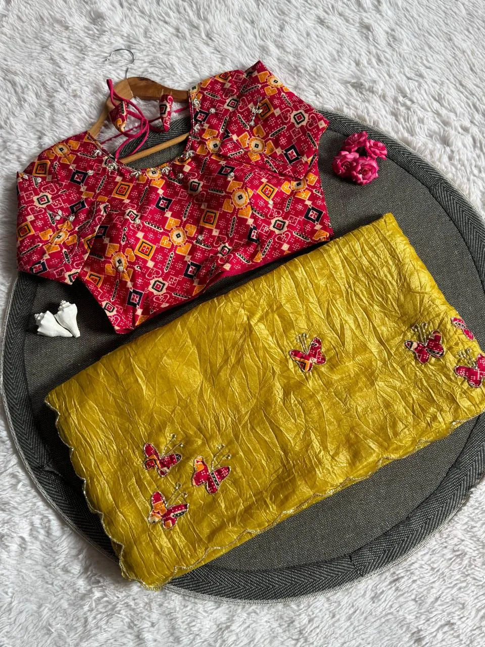 Latest WMS Two Tone Patola Hand Work Festival Saree in Surat Wholesale Market 2026