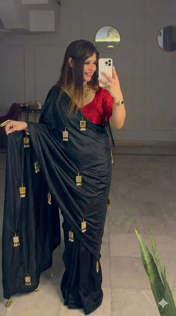 Latest WMS Soft Chinnon Shiny Party Wear Saree Wholesale Surat 2026