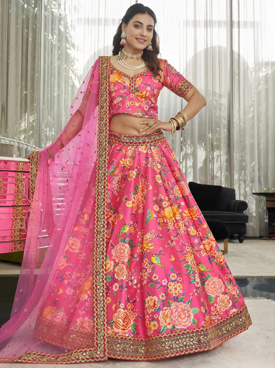 Latest Zeel 7512 Art Silk Floral Printed Lehenga Choli Wholesale Surat 2026