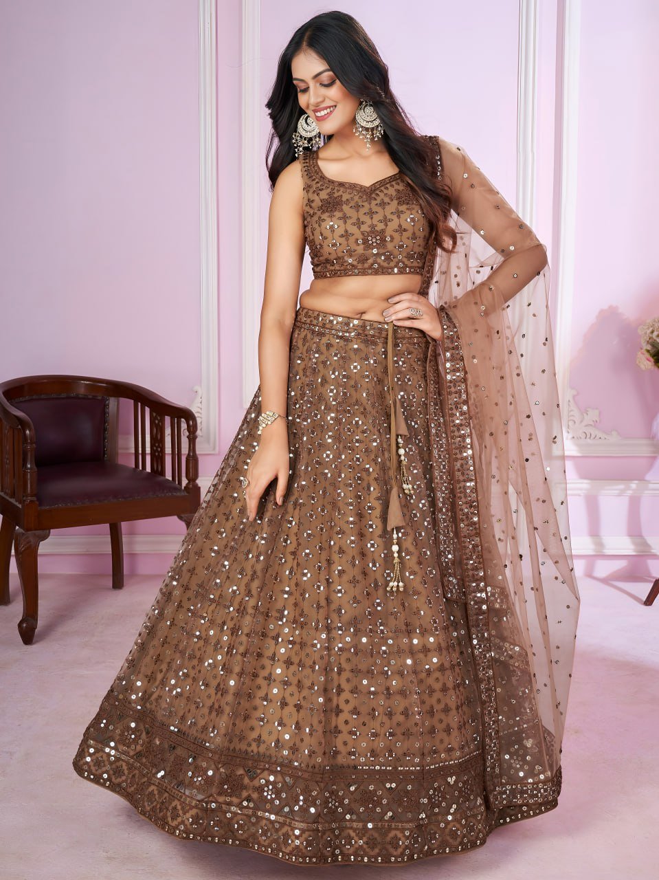 Zeel 5103 Soft Net Embroidery Work Wedding Wear Lehenga Choli Wholesale Surat