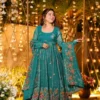 Stylish STD 6098 Crunchy Silk Embroidery Festival Anarkali Gown Sharara Wholesale Surat 2026