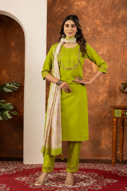 Launching Lila 101 Marina Silk Embroidery Readymade Dress Wholesale 2026