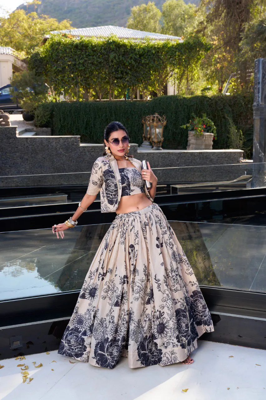Beautiful WMN 1129 Tussar Silk Printed Party Wear Lehenga Top Wholesale 2026