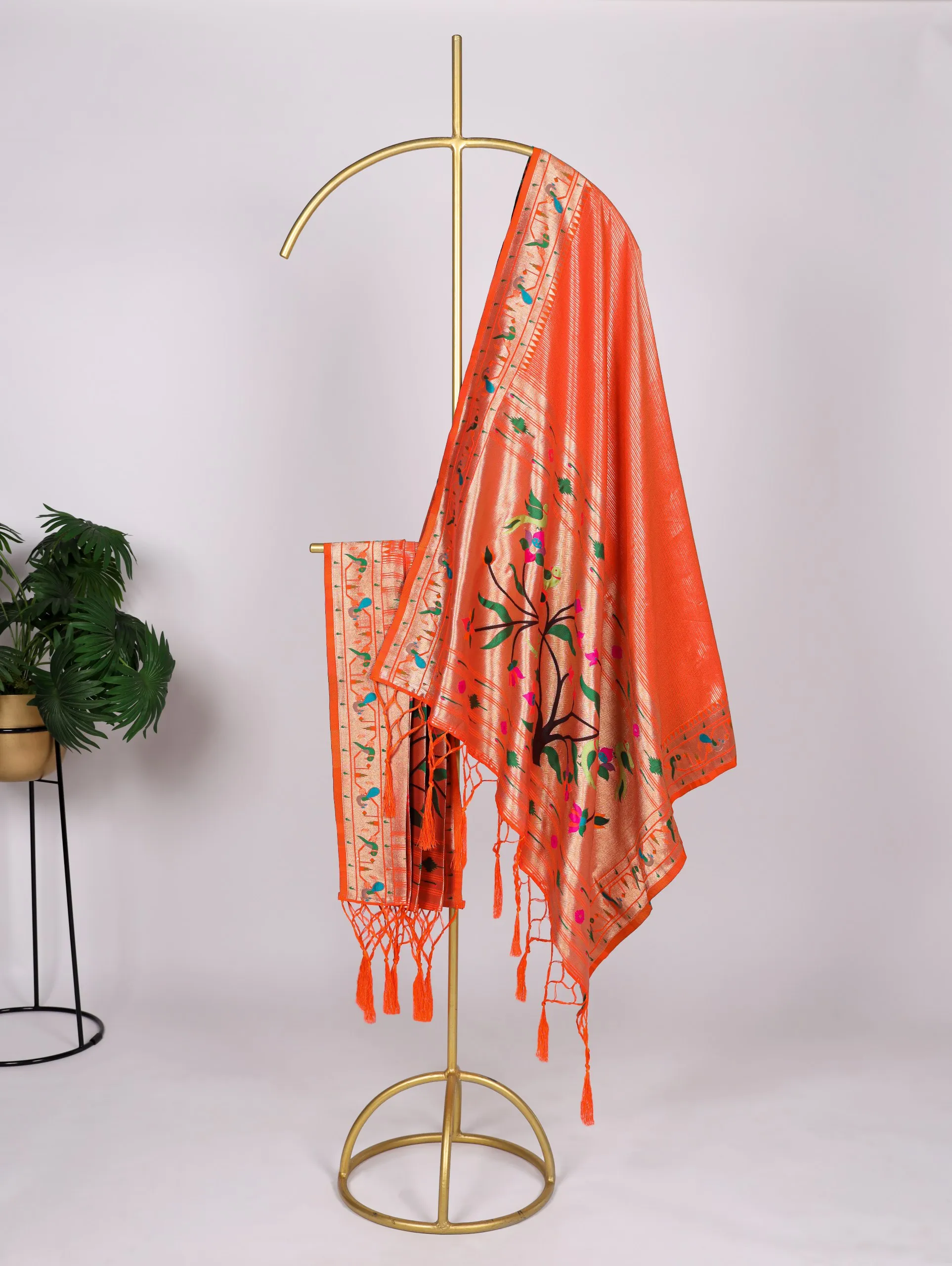 Beautiful WMN 4015 Jacquard Weaving Zari Work Dupatta Wholesale 2026