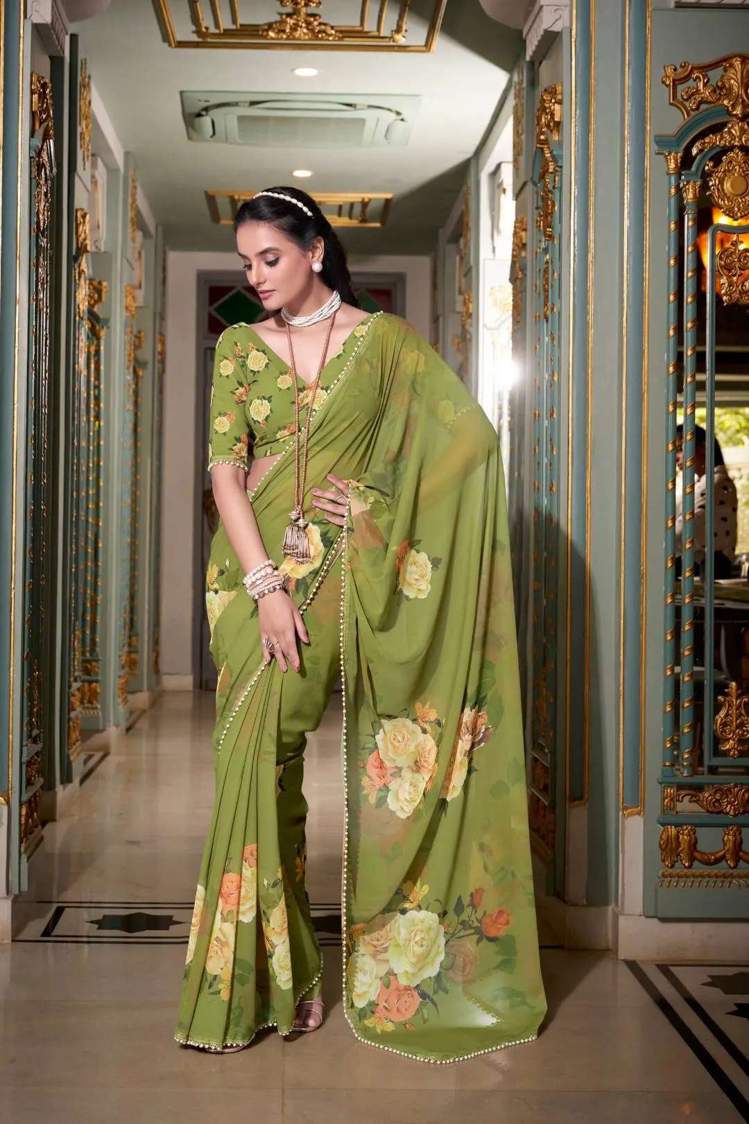Launching WMN 7007 Nirzari Georgette Printed Saree Wholesale 2026
