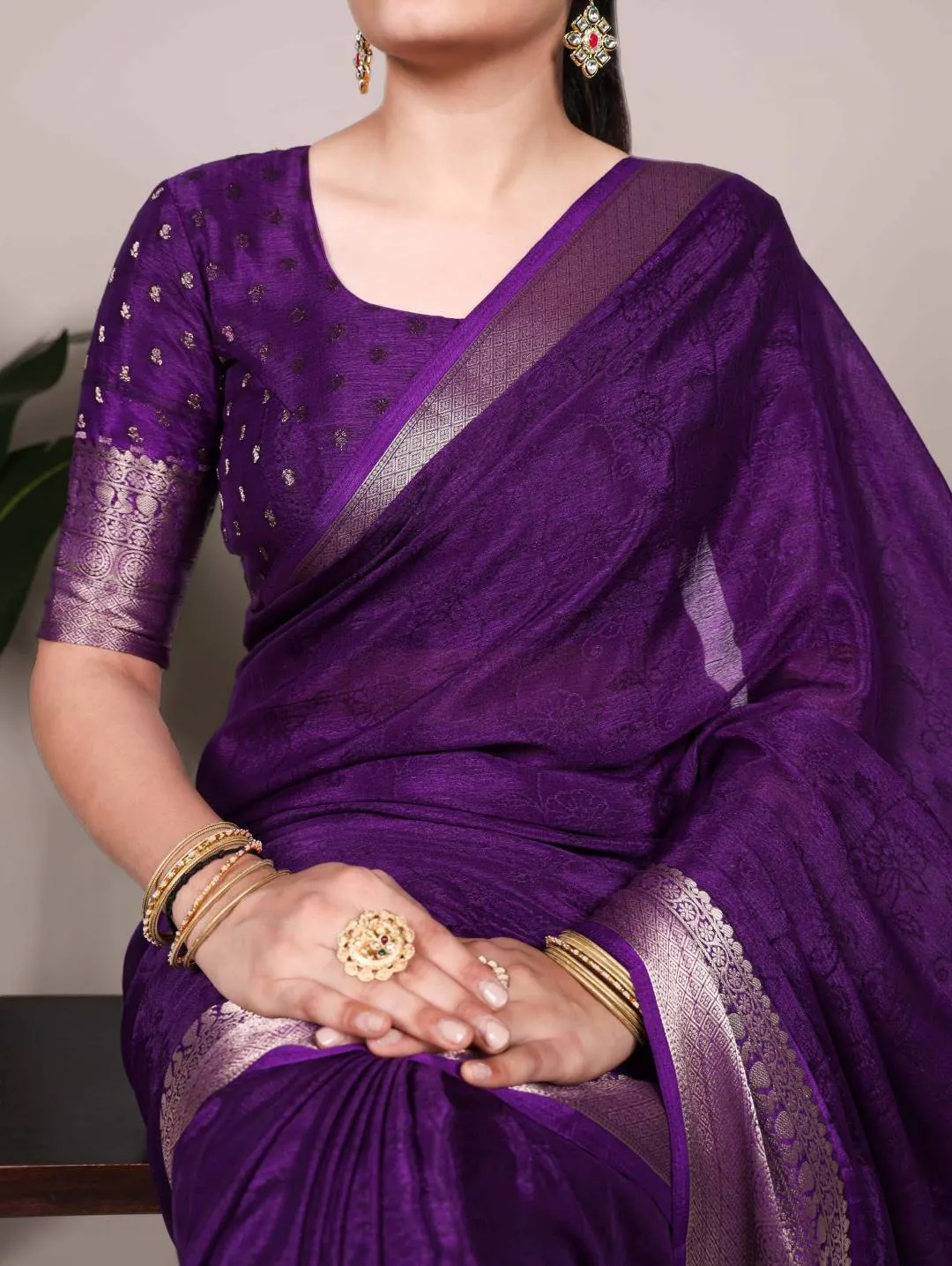 Buy WMN 7902 Chinon Printed Weaving Work Saree Wholesale 2026