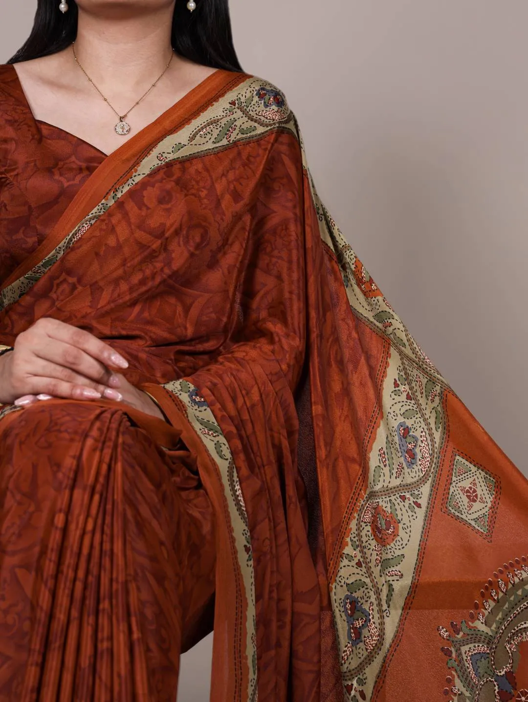 Buy WMN 7056 Crepe Printed Saree Wholesale 2026