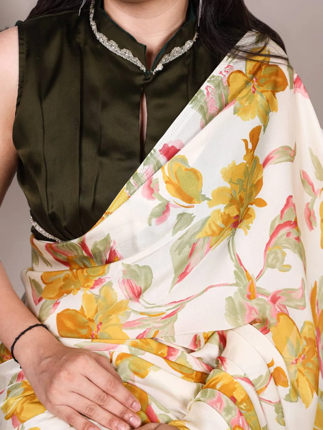 Launching WMN 7008 Satin Silk Floral Printed Saree Wholesale 2026