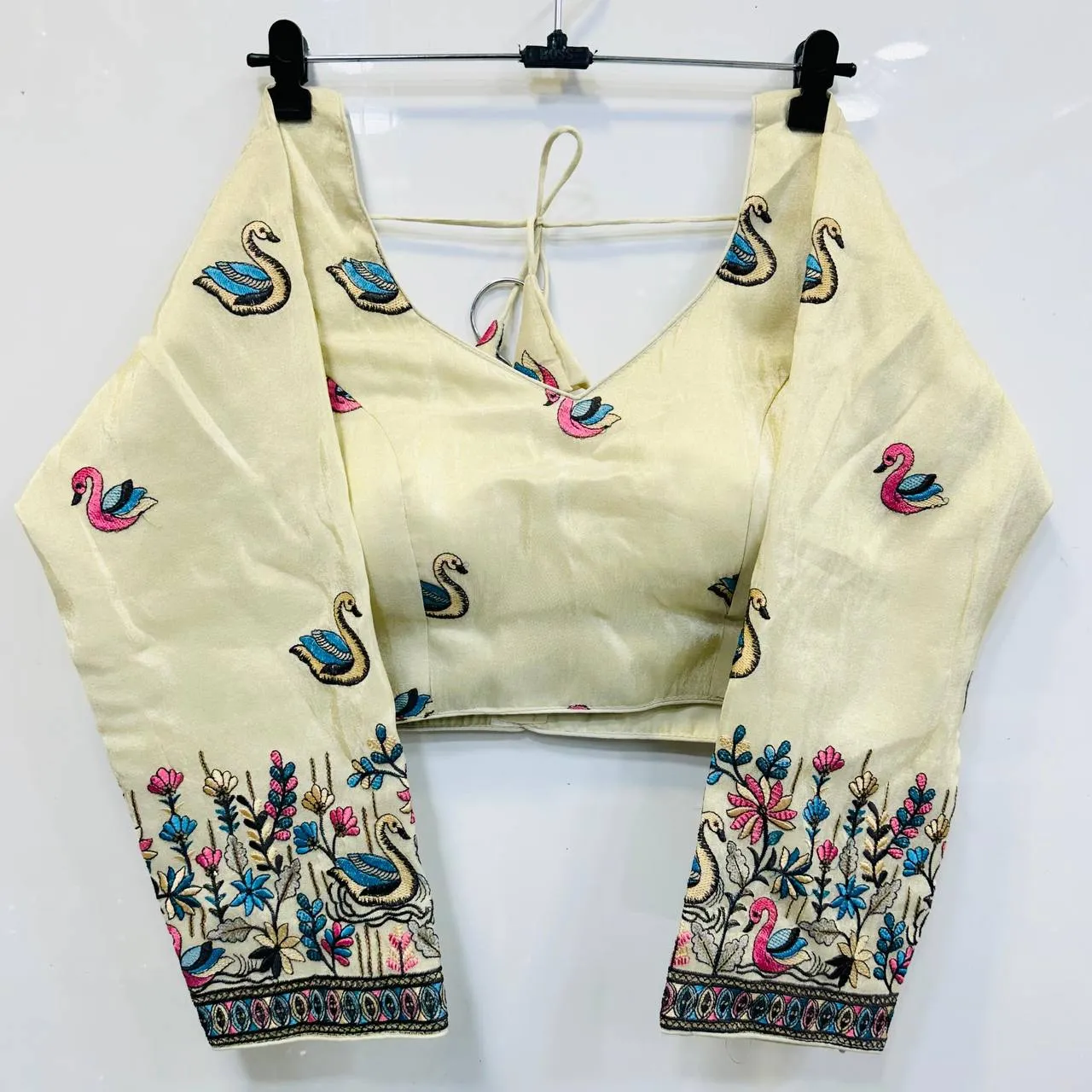 Launching Mrunal Figer Simmer Tissue Viscos Embroidery Readymade Blouse 2026