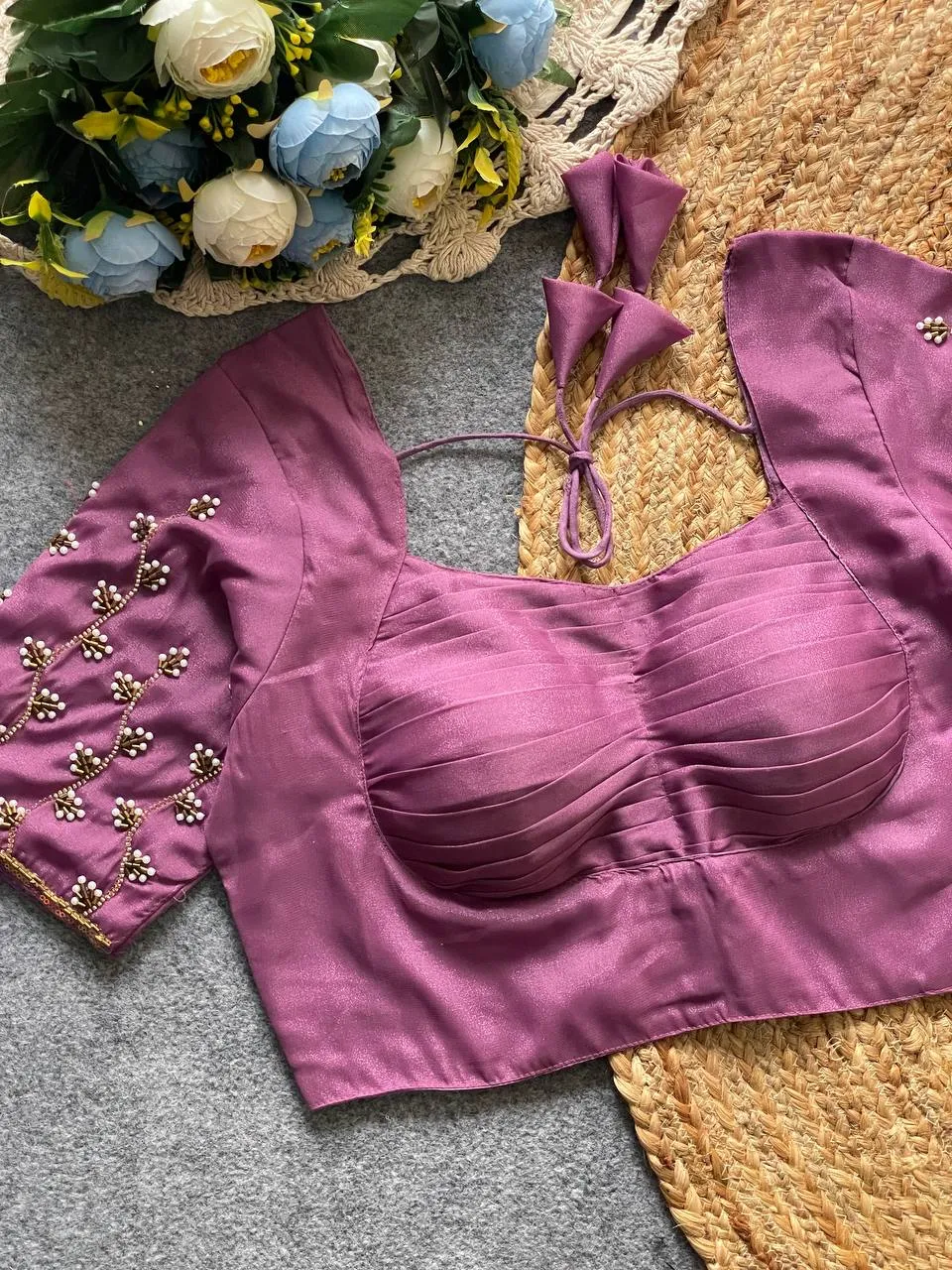 Beautiful Mrunal 2021 Radhika Handmade Hook Party Wear Readymade Blouse 2026