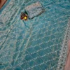 Stylish RC1 Fendy Sattin Embroidery Work Party Wear Saree Wholesale Surat 2026