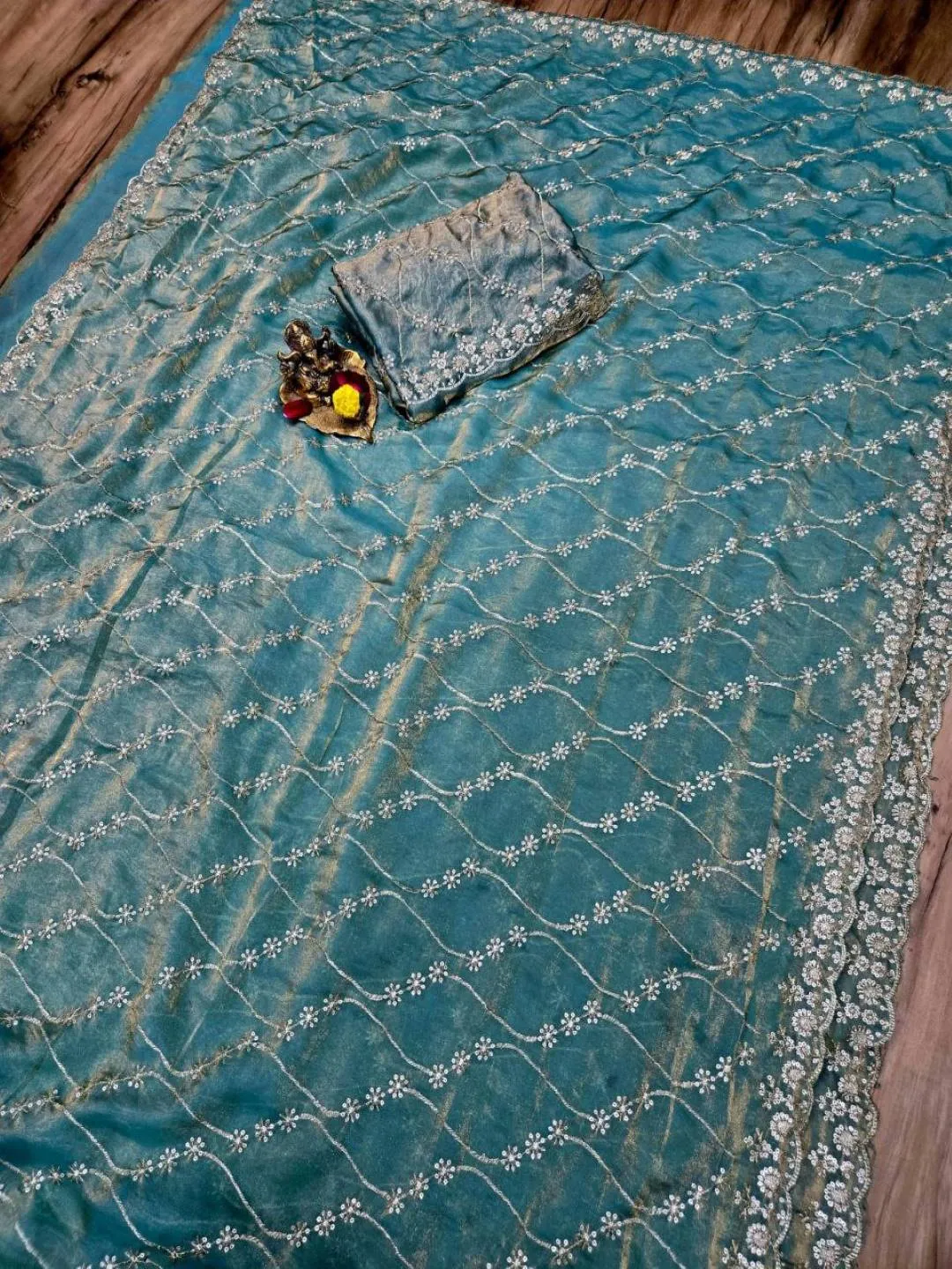 Stylish RC1 Fendy Sattin Embroidery Work Party Wear Saree Wholesale Surat 2026