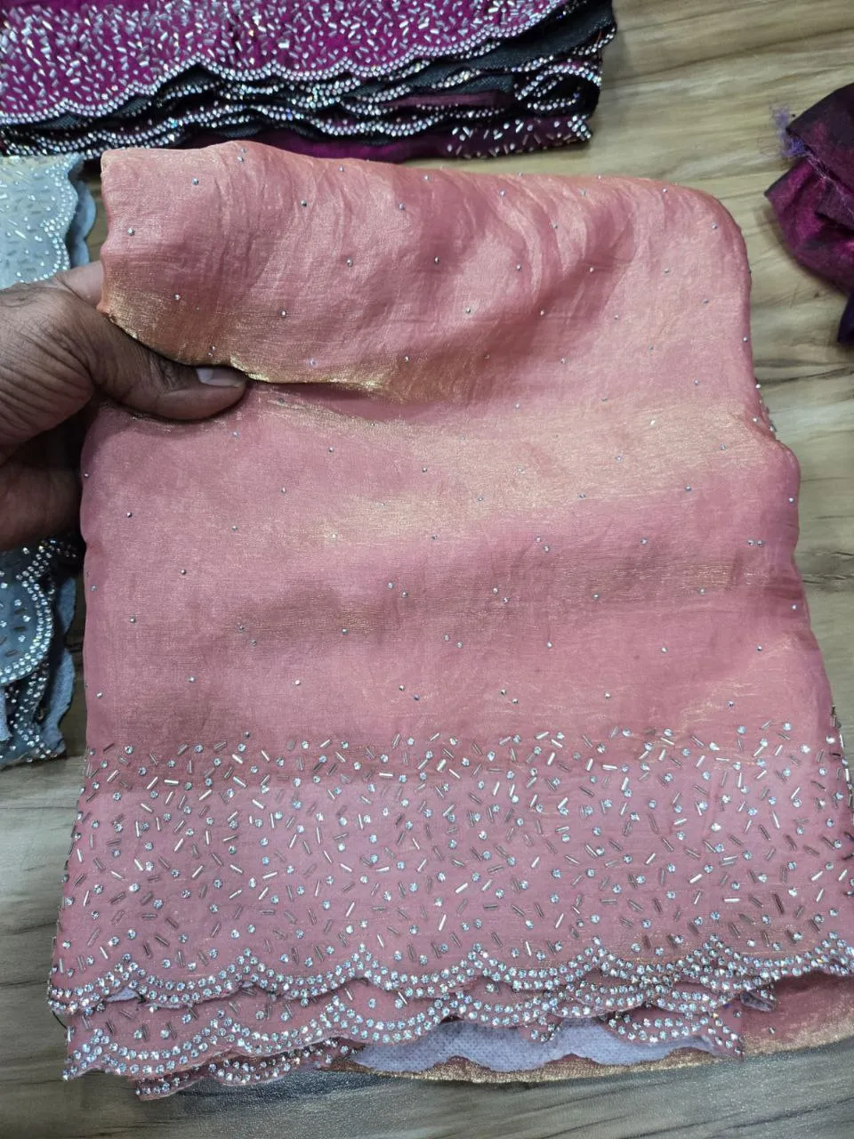Buy RC1 Space Silk Jarkhan Work Party Wear Saree Wholesale Surat 2026
