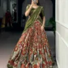 Launching WMN 1207 Tasar Silk Kalamkari Printed Embroidery Lehenga Choli Wholesale Surat 2026