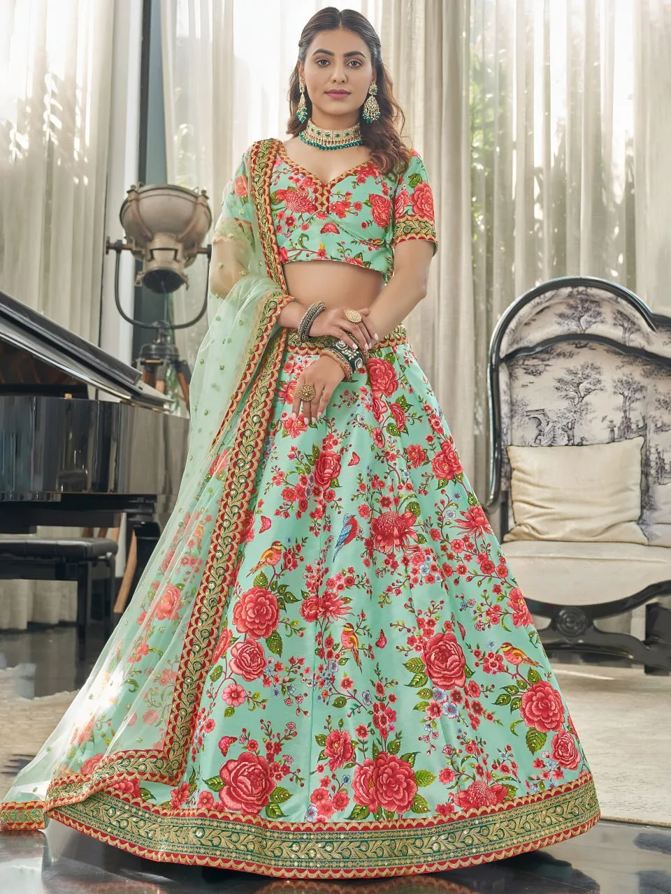 Latest Zeel 7512 Art Silk Floral Printed Lehenga Choli Wholesale Surat 2026