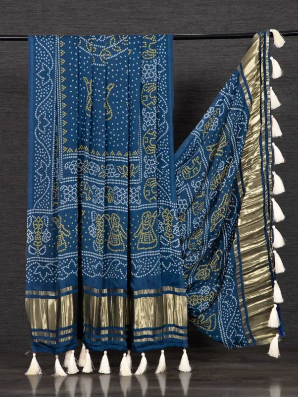 Stylish WMN 4001 Gaji Silk Printed Tassels Work Dupatta Wholesale 2026
