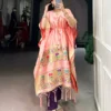 Latest WMN 3801 Jacquard Zari Weaving Work Western Wholesale 2026