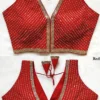 Latest Mrunal Pinky Roman Silk Embroidery Work Readymade Blouse 2026