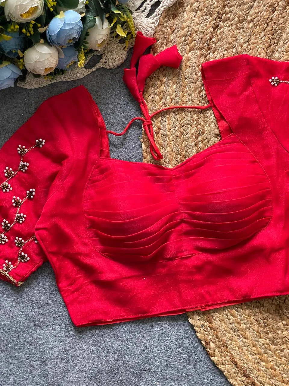 Beautiful Mrunal 2021 Radhika Handmade Hook Party Wear Readymade Blouse 2026