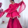 Stylish Sabina 5300 Mal Chanderi Mirror Handwork Sharara Suit Wholesale 2026