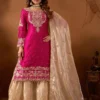 Launching Sabina 1694 Gmy Silk Embroidery Party Wear Sharara Suit Wholesale 2026
