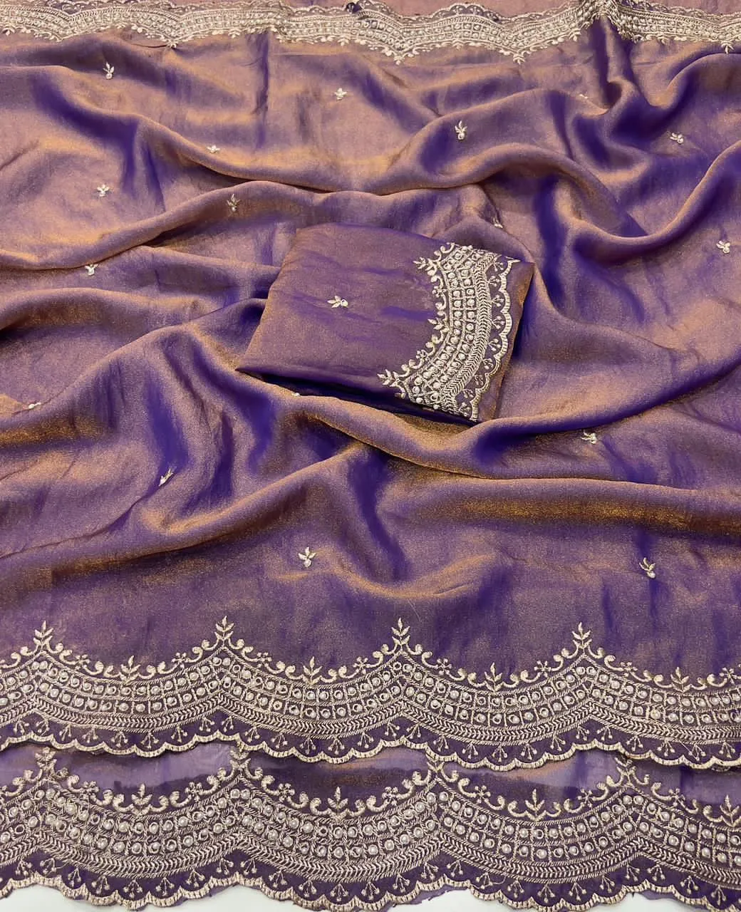 Beautiful RC1 Nc Moss Sattin Emrodairy Festival Saree Wholesale 2026
