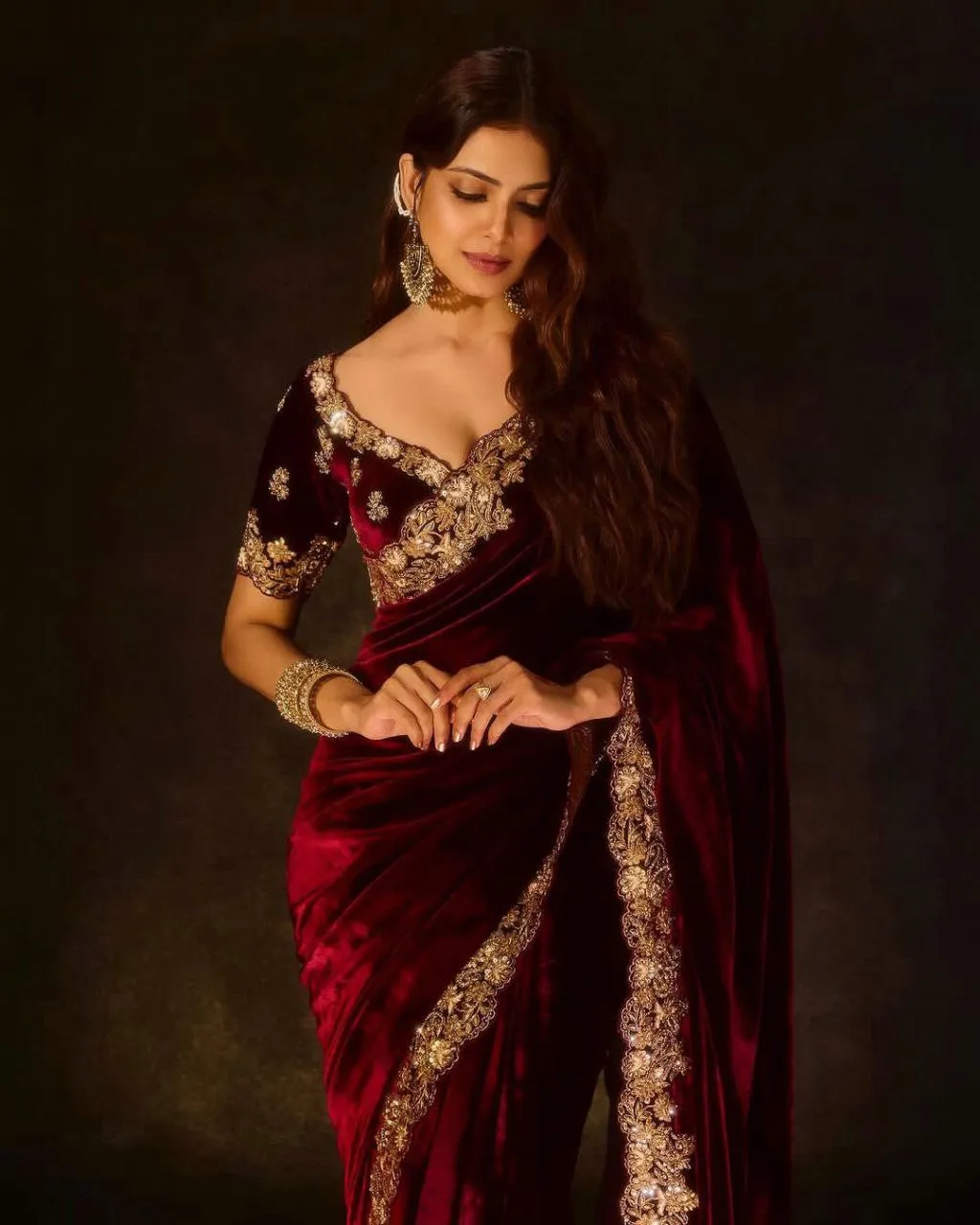 Latest RC1 5089 9000 Velvet Designer Embroidery Party Wear Saree Wholesale 2026