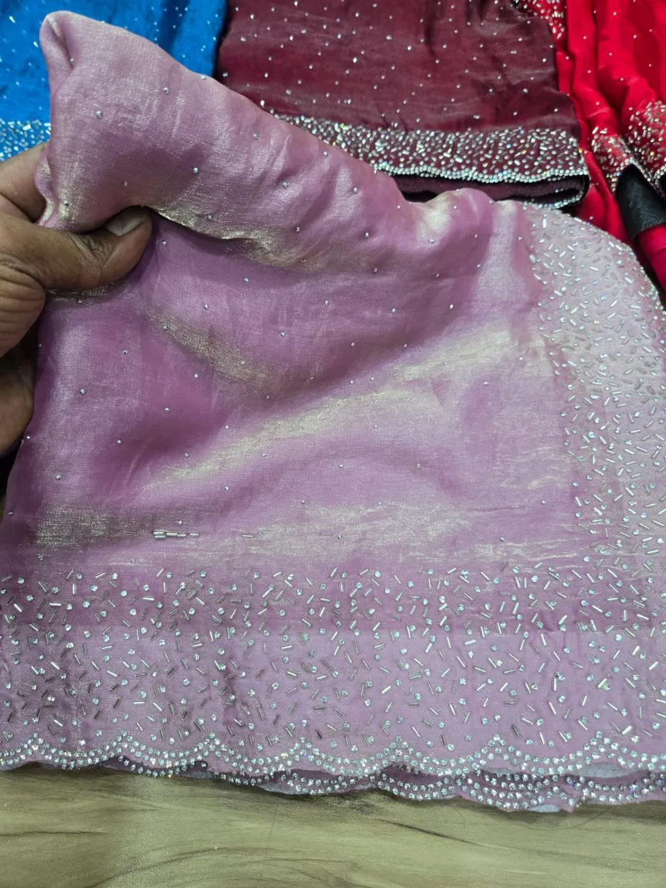 Buy RC1 Space Silk Jarkhan Work Party Wear Saree Wholesale Surat 2026