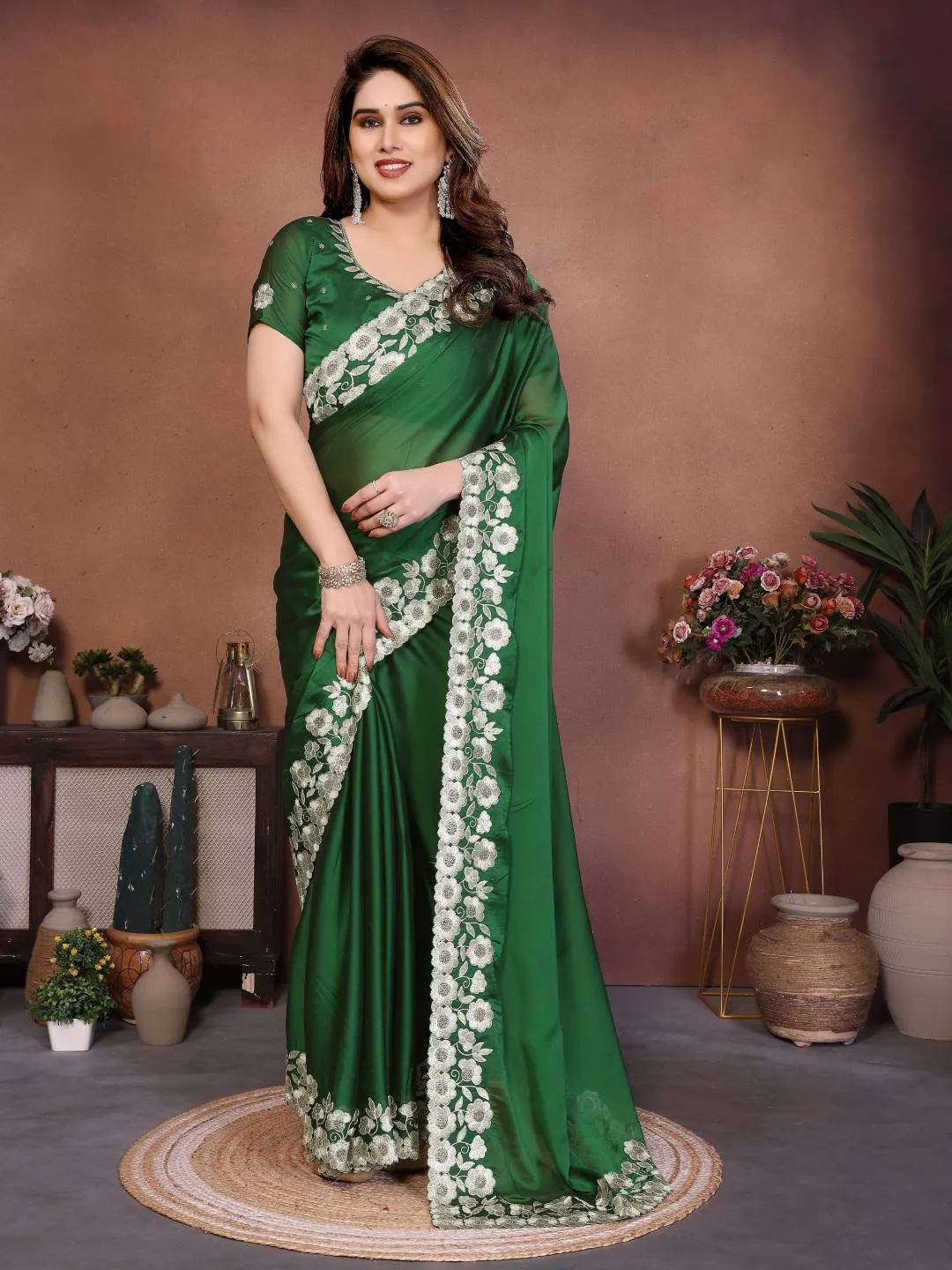 Beautiful Kiara Starbucks1 Rangoli Silk Embroidery Festival Saree Wholesale Surat 2026