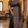Beautiful WMS Roman Silk Ajarakh Mirror Work Festival Wholesale Surat Saree 2026