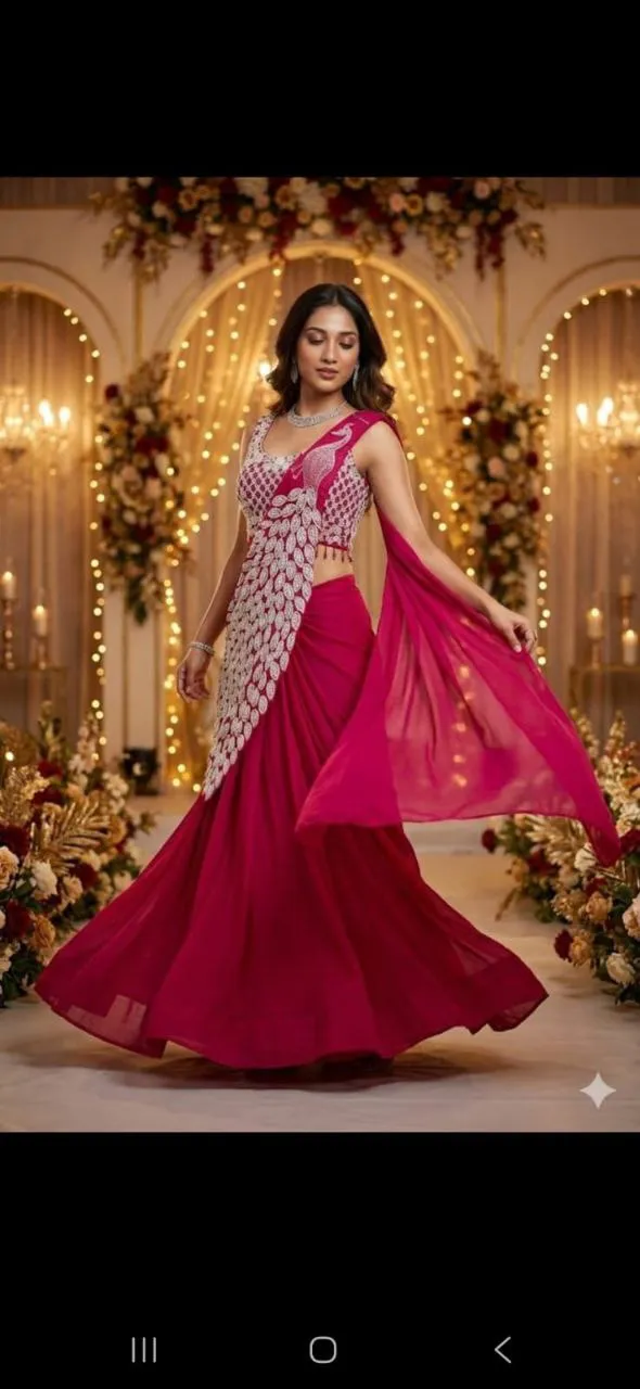 Latest Madhuri 238 Trending Embroidery Wedding & Party Ready To Wear Saree Wholesale Surat 2026