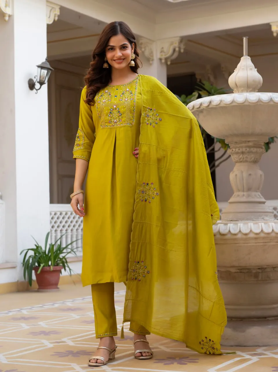 Stylish Lila 144 Mango Silk Embroidery Readymade Dress Wholesale 2026