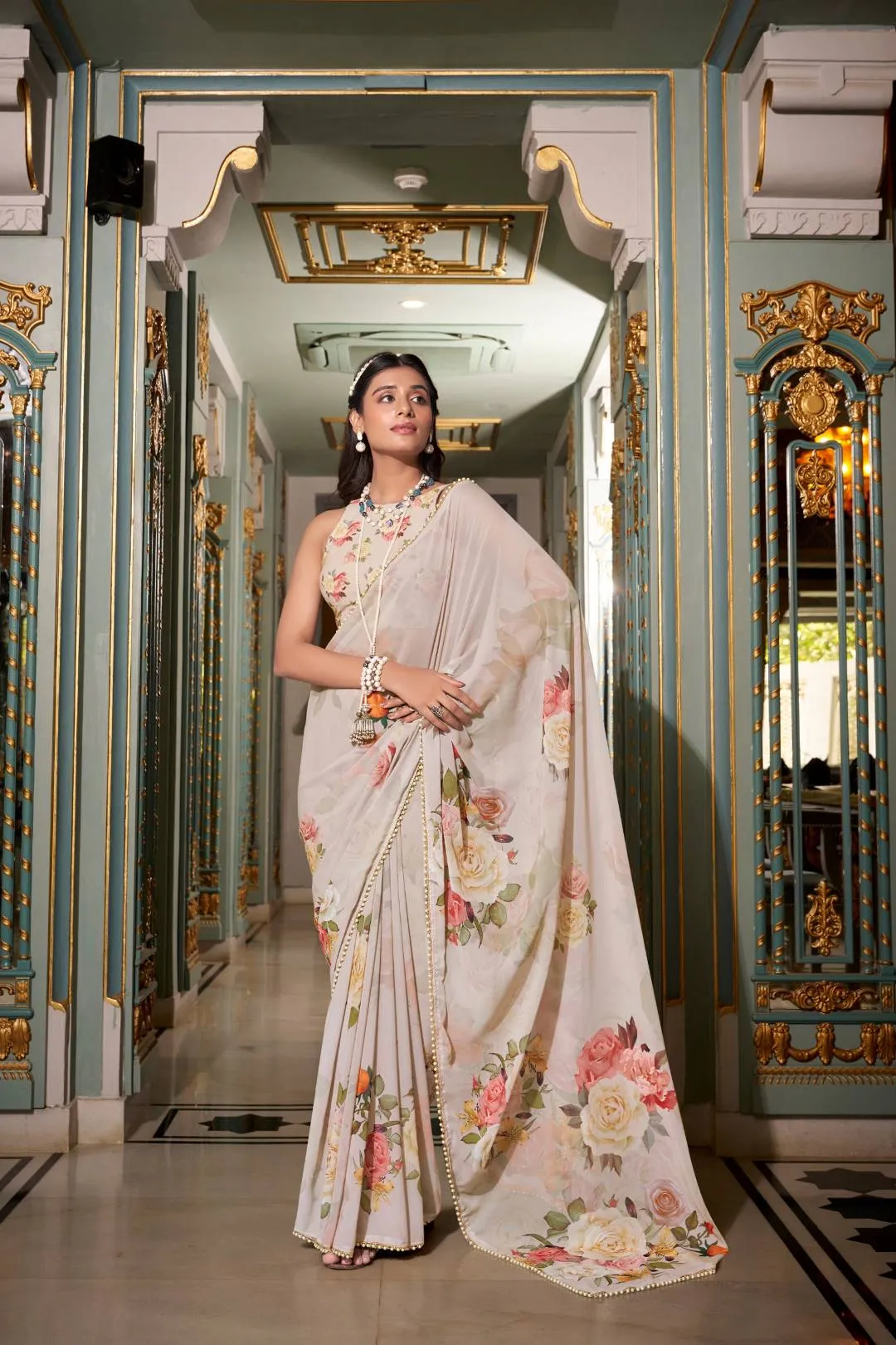 Launching WMN 7007 Nirzari Georgette Printed Saree Wholesale 2026