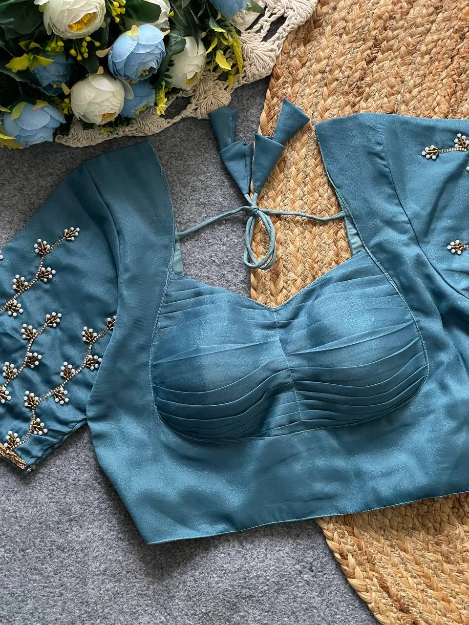 Beautiful Mrunal 2021 Radhika Handmade Hook Party Wear Readymade Blouse 2026