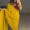Latest WMS Soft Chinnon Shiny Party Wear Saree Wholesale Surat 2026