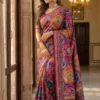 Beautiful WMS Roman Silk Ajarakh Mirror Work Festival Wholesale Surat Saree 2026