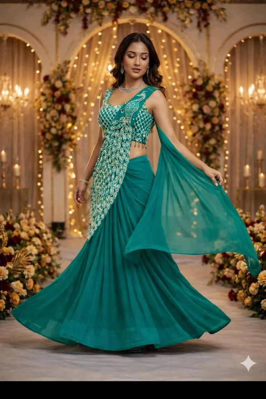 Latest Madhuri 238 Trending Embroidery Wedding & Party Ready To Wear Saree Wholesale Surat 2026