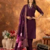 Beautiful Lila 102 Roman Silk Hand Work Readymade Dress Wholesale 2026