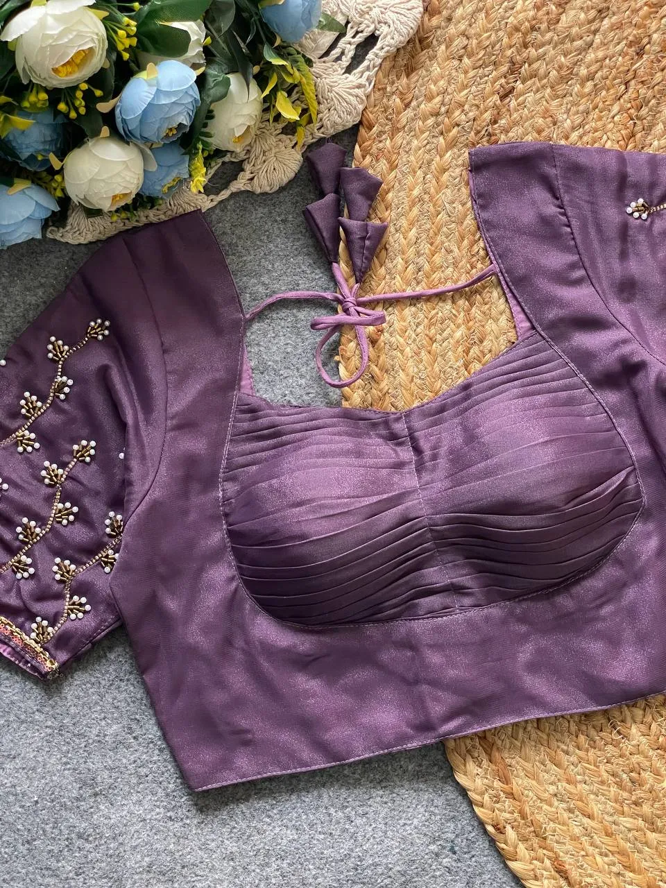 Beautiful Mrunal 2021 Radhika Handmade Hook Party Wear Readymade Blouse 2026