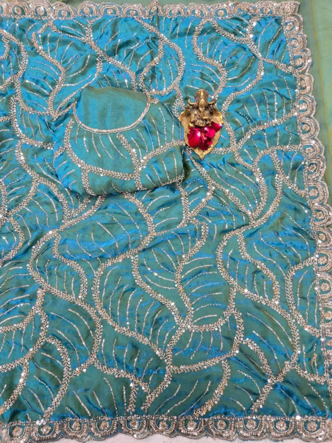 Buy RC1 Chandni Space Silk Original Deeds Work Saree Wholesale Surat 2026