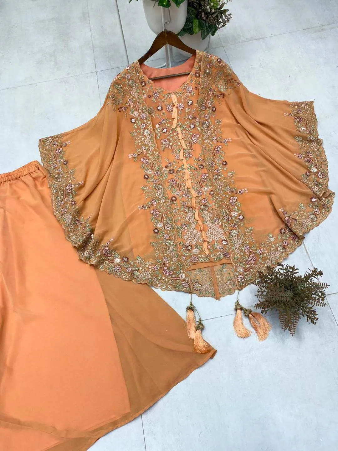 Beautiful BV 406 Georgetta Embroidery Work Festival Kurta Plazzo Wholesale Surat 2026