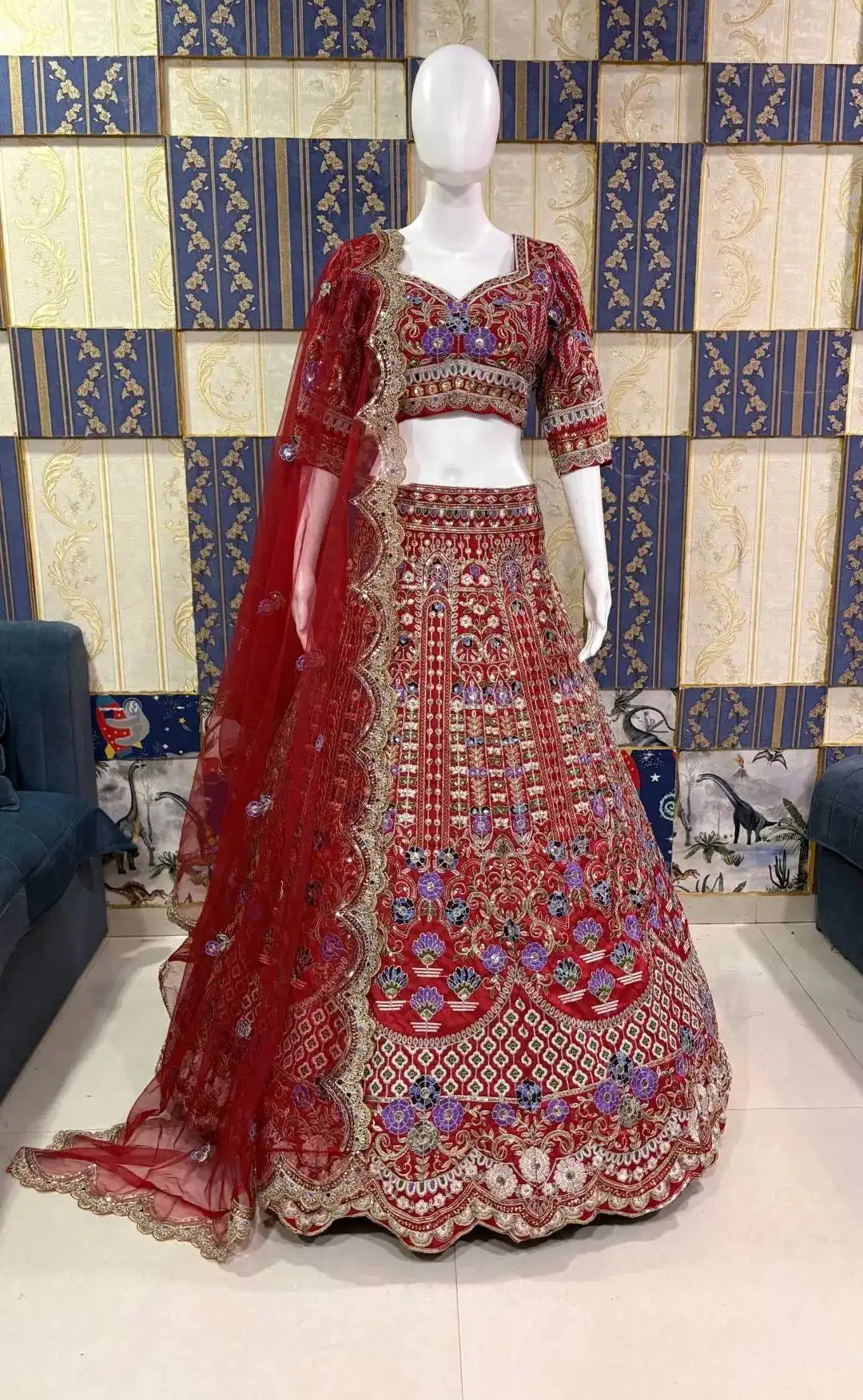 SBD 1686 Mono Satin Silk Wedding Wear Lehenga Choli Wholesale Surat