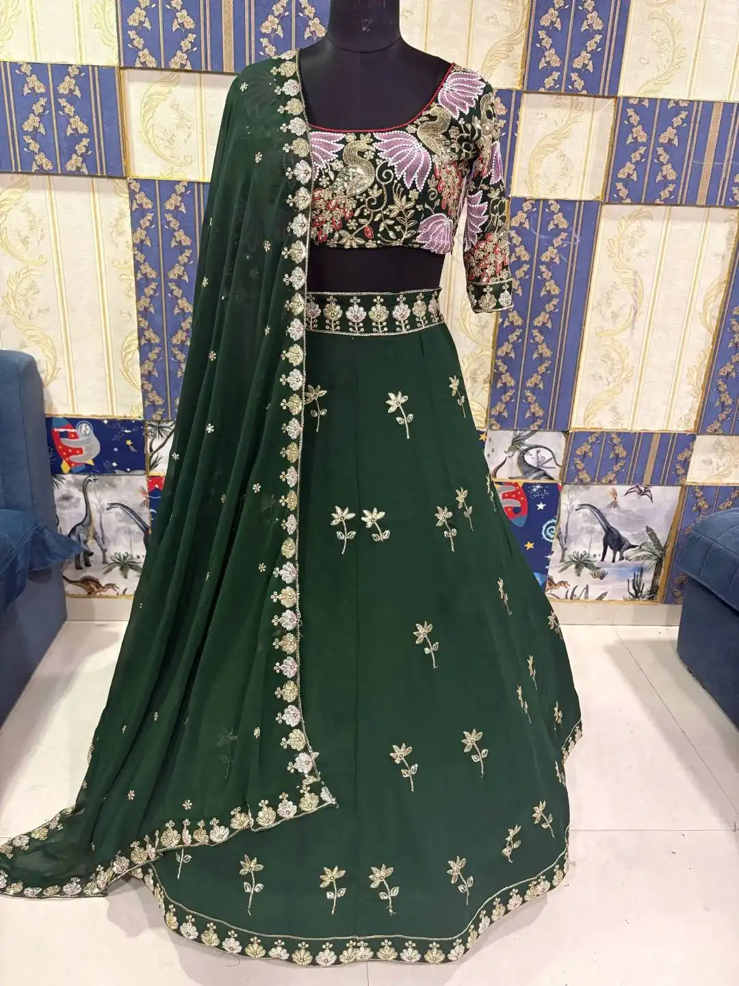 SBD 1835 Fox Georgette Embroidery Work Lehenga Choli Wholesale Surat