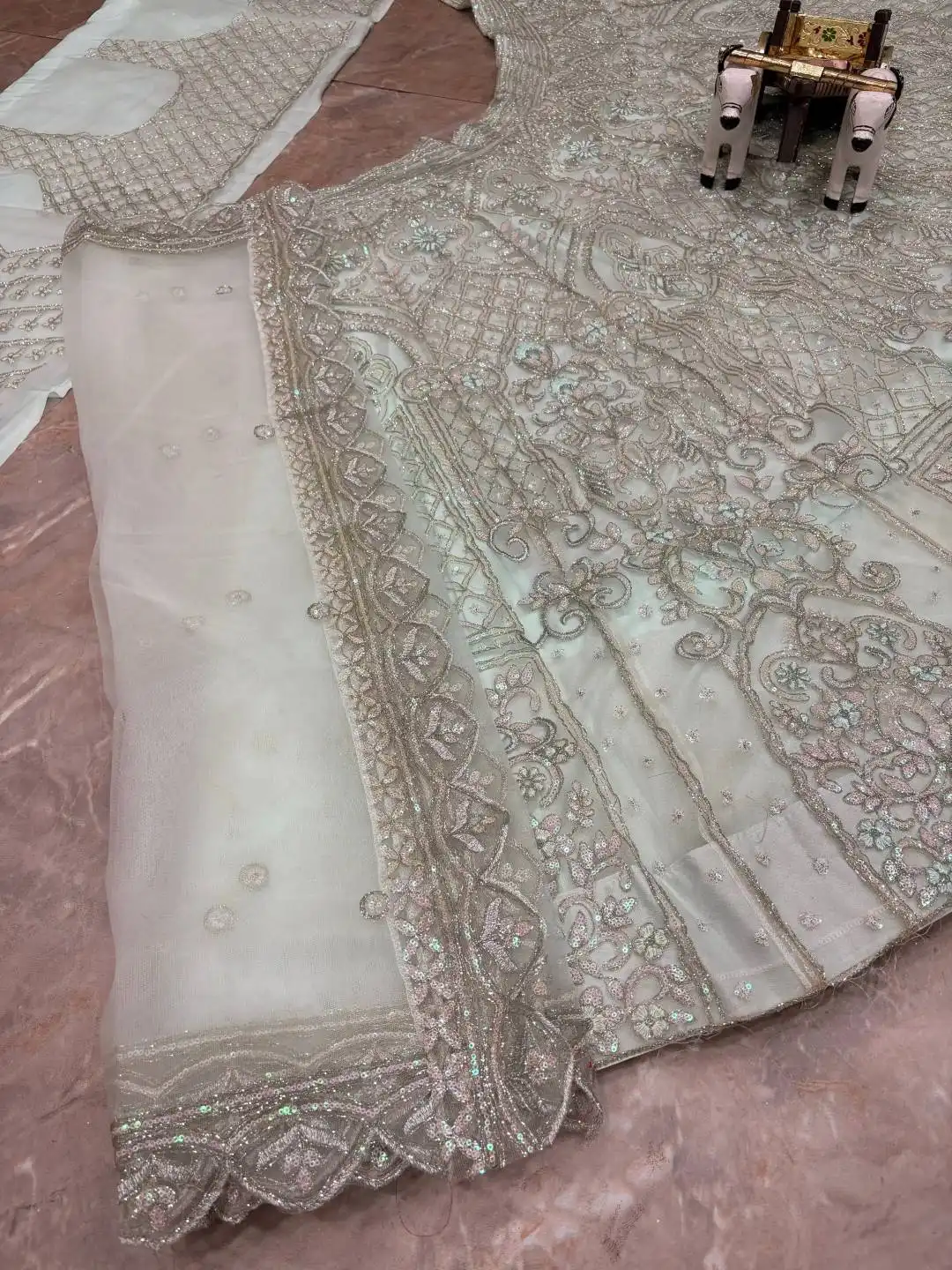 SBD1814 Butterfly Net Embroidery Sequins Party Wear Lehenga Choli Wholesale Surat