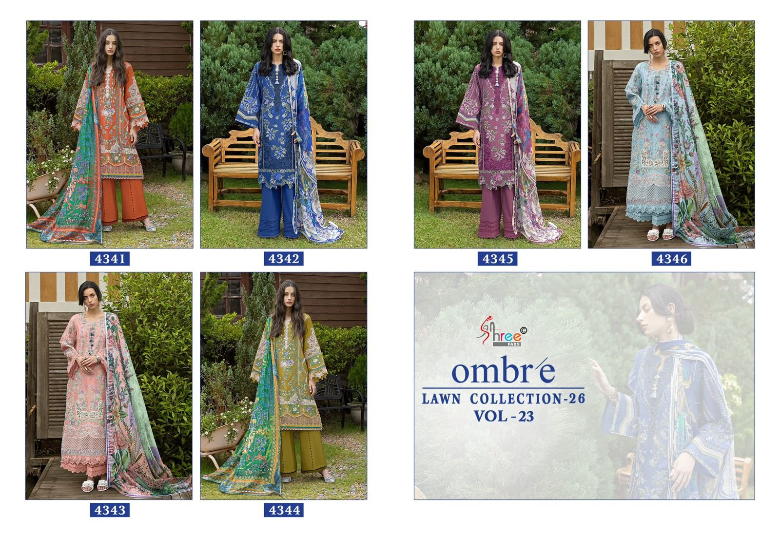 Buy Shree Ombre Lawn Collection 26 Vol 23 Cotton Dupatta Cotton Salwar Kameez Wholesale 2026