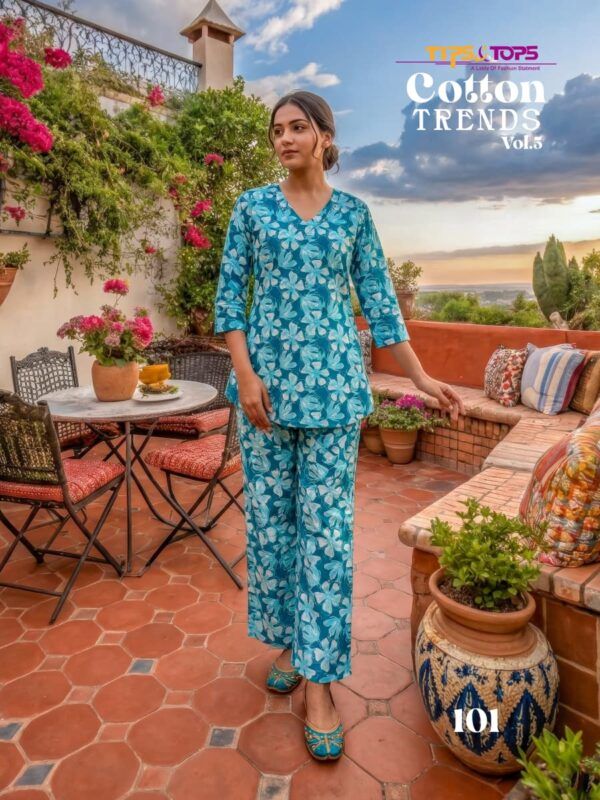 Launching Tips And Tops Cotton Trends Vol 5 Cotton Printed Co Ords Set Collection Wholesale 2026
