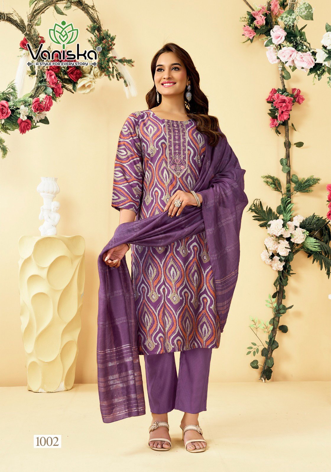 Beautiful Vaniska Fashion Falak Vol 1 Barlin Silk Printed Top Bottom And Dupatta Wholesale 2026