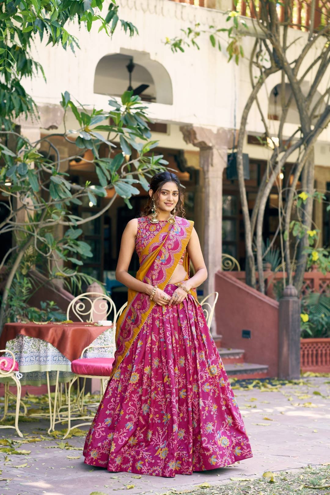 WMN 1256 Tasar Silk Gilded Printed Lehenga Choli Wholesale Surat