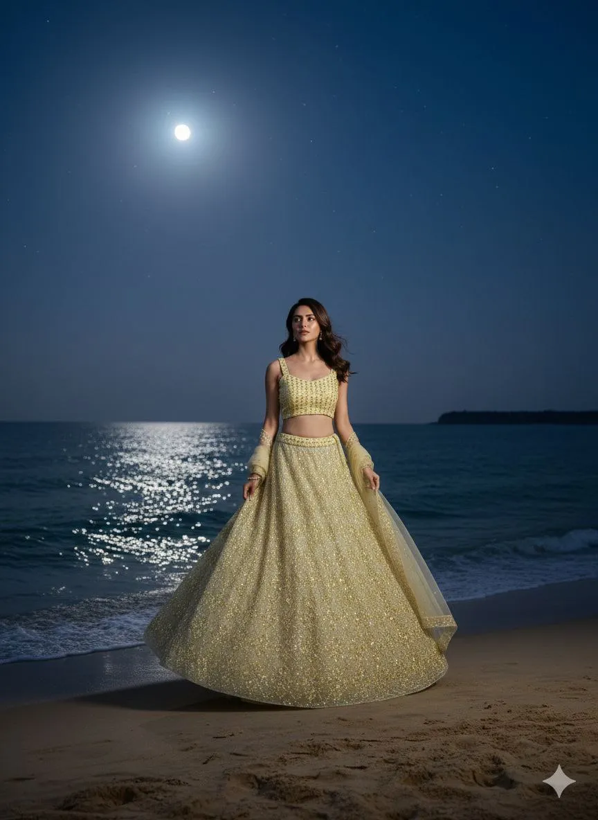 HCR 1117 Butterfly Net Designer Party & Wedding Embroidery Lehenga Choli Wholesale Surat